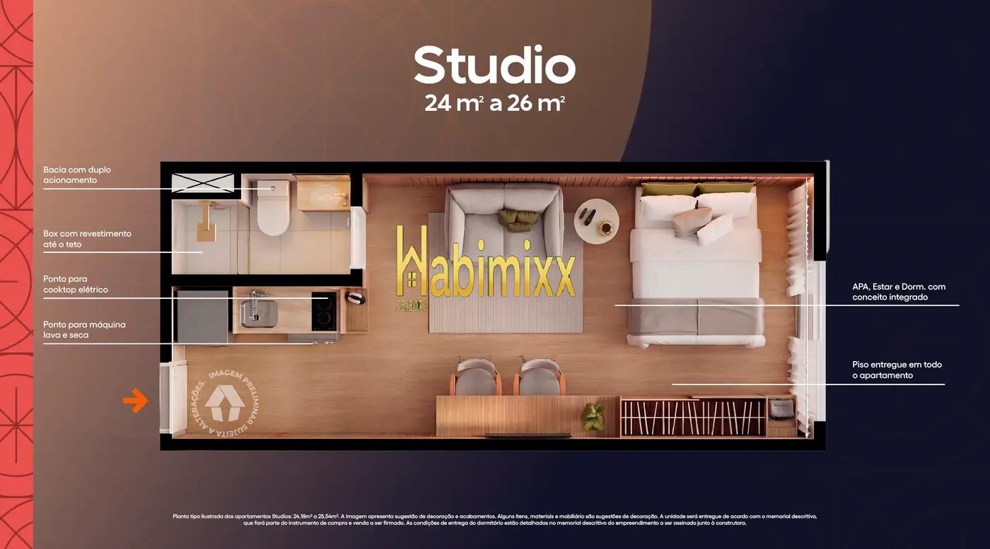 Apartamento, 1 quarto, 24 m² - Foto 37